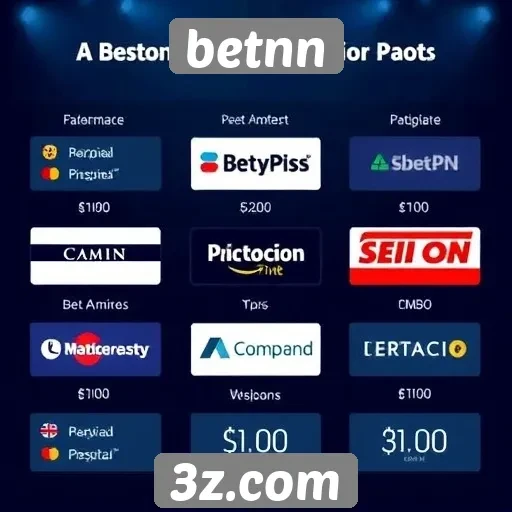 Comparação de métodos de pagamento no betnn